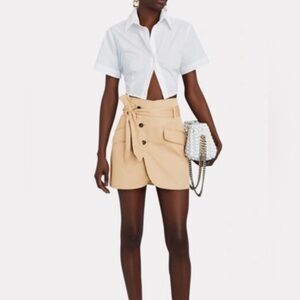 Marissa Webb Tan Wrap Skirt with Bow Detail